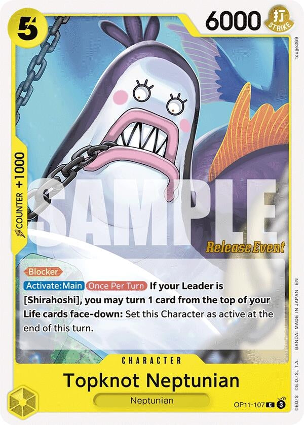 Image for Topknot Neptunian (OP11-107) (OP11 RE) - One Piece Card Game