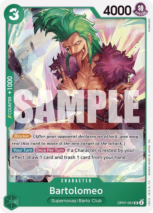 Image for Bartolomeo (Reprint) (OP07-031) (ST-24) - One Piece Card Game