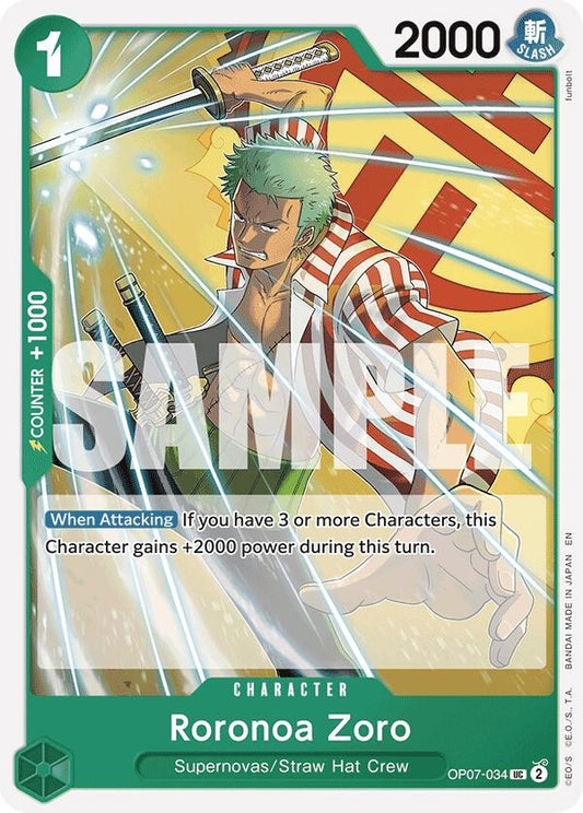 Image for Roronoa Zoro (Reprint) (OP07-034) (ST-24) - One Piece Card Game