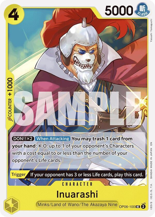 Image for Inuarashi (Reprint) (OP06-100) (ST-28) - One Piece Card Game