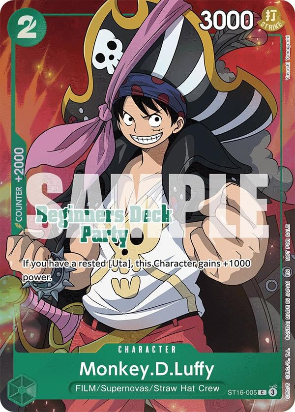 Image for Monkey.D.Luffy (Beginners Deck Party [ST-23] - [ST-28] Winner Pack) (ST16-005) (OP-PR) - One Piece Card Game