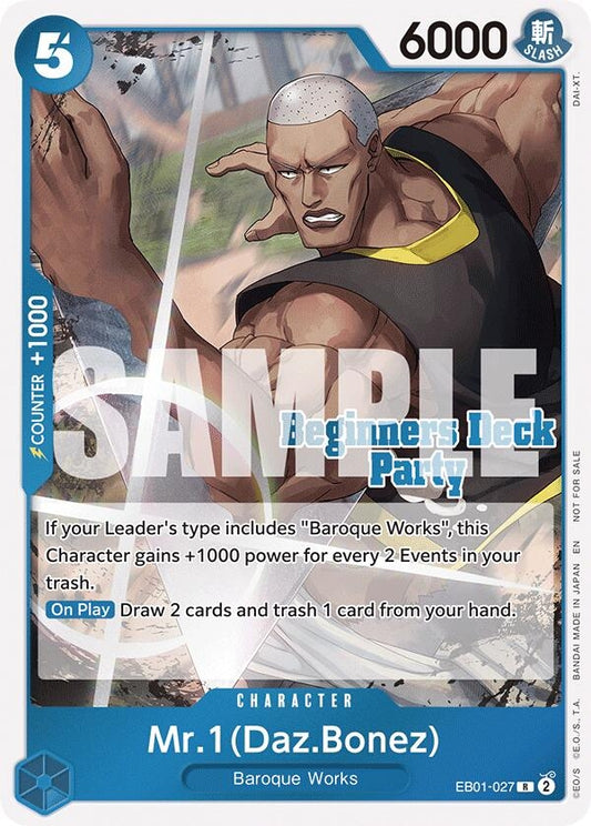 Image for Mr. 1 (Daz.Bonez) (Beginners Deck Party [ST-23] - [ST-28] Participation Pack) (EB01-027) (OP-PR) - One Piece Card Game