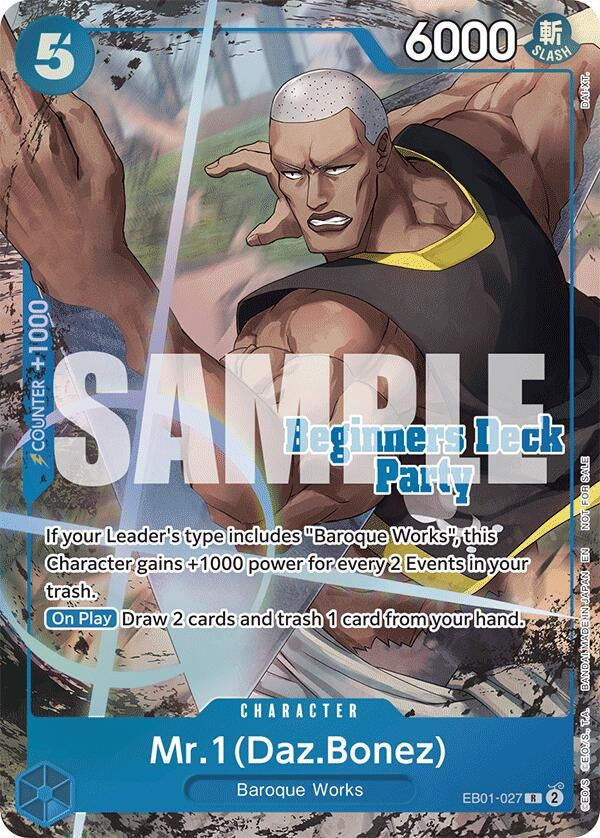 Image for Mr. 1 (Daz.Bonez) (Beginners Deck Party [ST-23] - [ST-28] Winner Pack) (EB01-027) (OP-PR) - One Piece Card Game