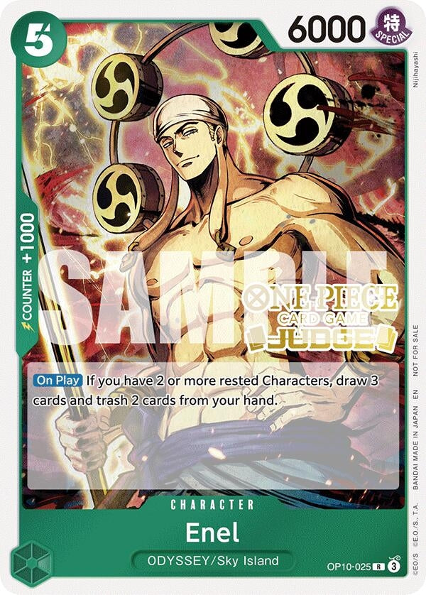 Image for Enel (Judge Pack Vol. 6) (OP10-025) (OP-PR) - One Piece Card Game