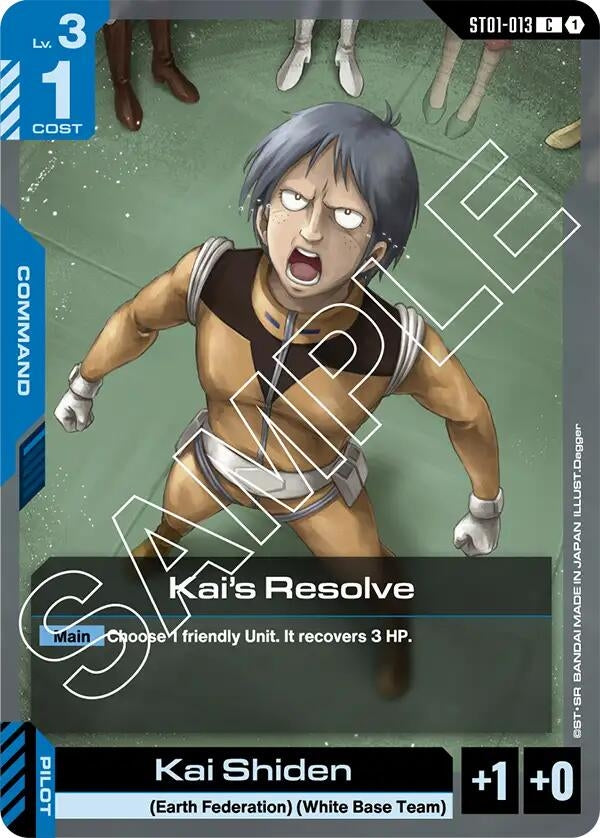 Image for Kai's Resolve (ST01-013) (ST01) - Gundam Card Game