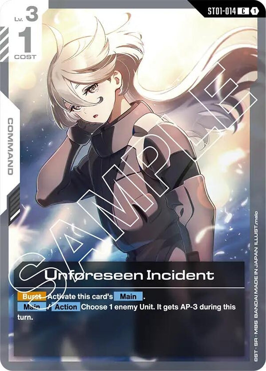 Image for Unforeseen Incident (ST01-014) (ST01) - Gundam Card Game