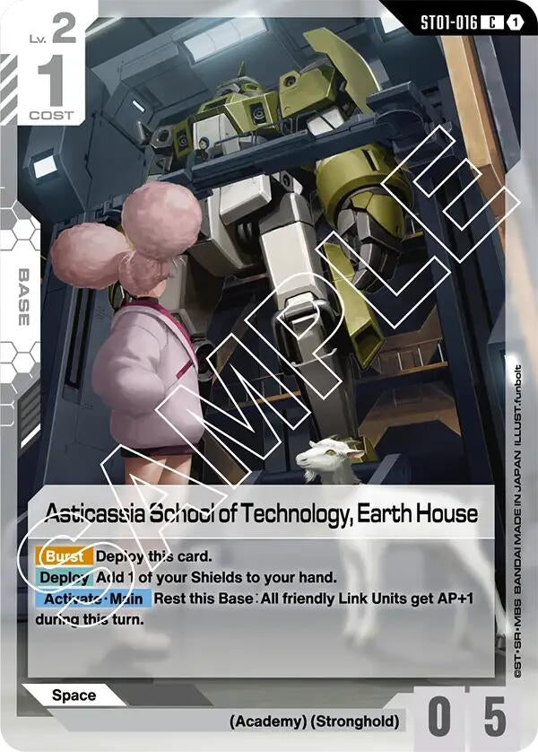 Image for Asticassia School of Technology, Earth House (ST01-016) (ST01) - Gundam Card Game