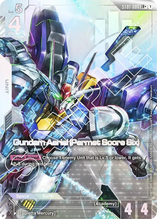 Image for Gundam Aerial (Permet Score Six) (LR+) (ST01-006) (ST01) - Gundam Card Game