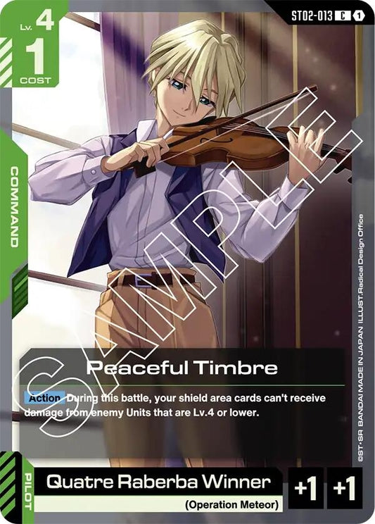 Image for Peaceful Timbre (ST02-013) (ST02) - Gundam Card Game
