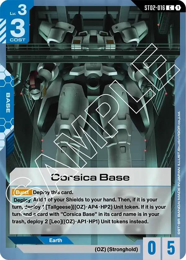 Image for Corsica Base (ST02-016) (ST02) - Gundam Card Game
