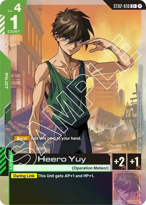 Image for Heero Yuy (C+) (ST02-010) (ST02) - Gundam Card Game