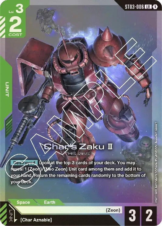 Image for Char's Zaku II (ST03-006) (ST03) - Gundam Card Game