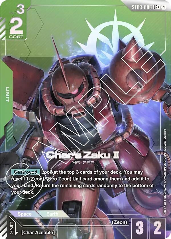 Image for Char's Zaku II (LR+) (ST03-006) (ST03) - Gundam Card Game