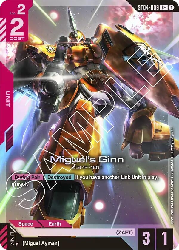 Image for Miguel's Ginn (C+) (ST04-009) (ST04) - Gundam Card Game