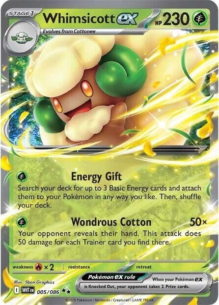 Image for Whimsicott ex (005/086) (WHT) - Pokemon