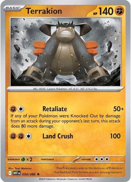 Image for Terrakion (054/086) (WHT) - Pokemon