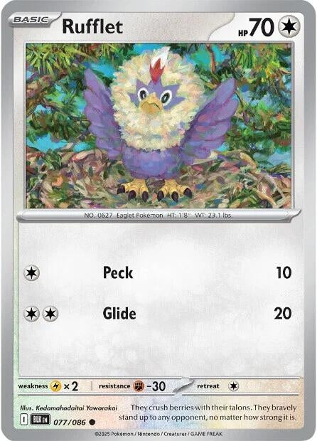 Image for Rufflet (077/086) (BLK) - Pokemon