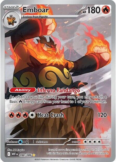 Image for Emboar (098/086) (WHT) - Pokemon