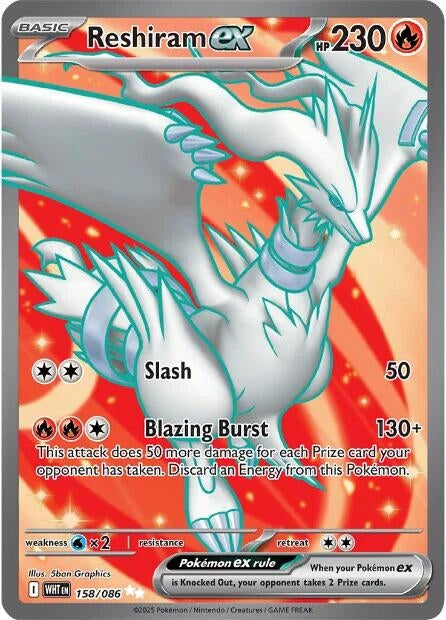 Image for Reshiram ex (158/086) (WHT) - Pokemon