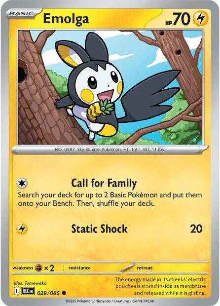Image for Emolga (029/086) (BLK) - Pokemon