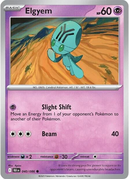 Image for Elgyem (040/086) (BLK) - Pokemon