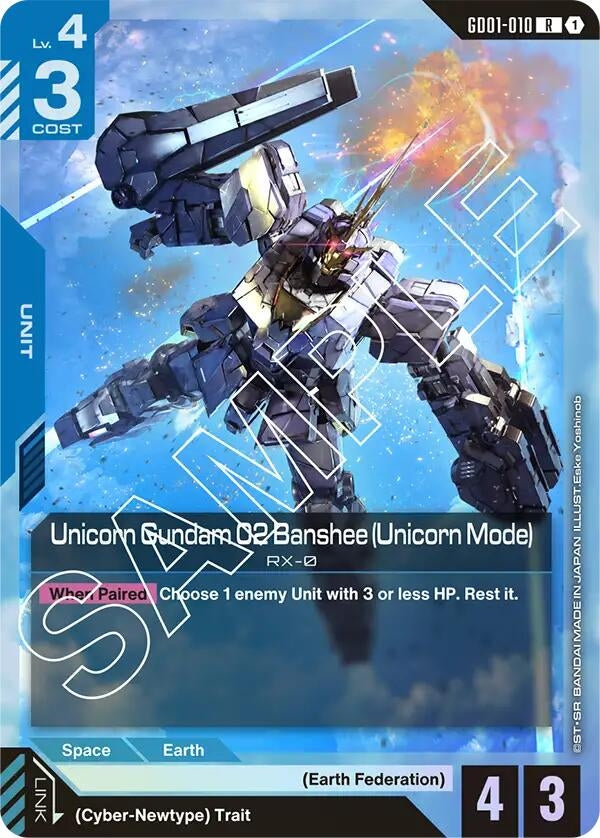 Image for Unicorn Gundam 02 Banshee (Unicorn Mode) (GD01-010) (GD01) - Gundam Card Game