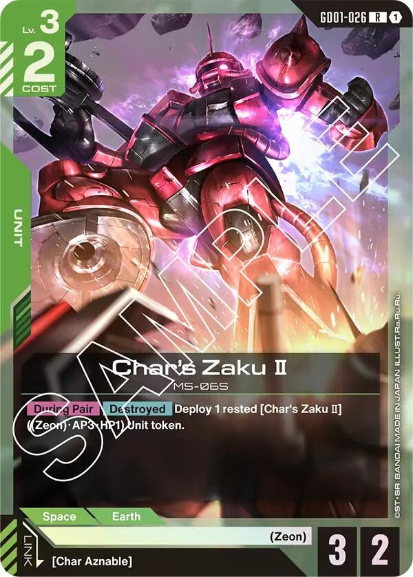 Image for Char's Zaku II (GD01-026) (GD01) - Gundam Card Game
