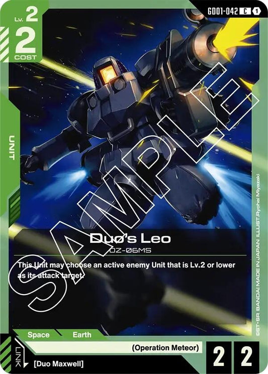 Image for Duo's Leo (GD01-042) (GD01) - Gundam Card Game
