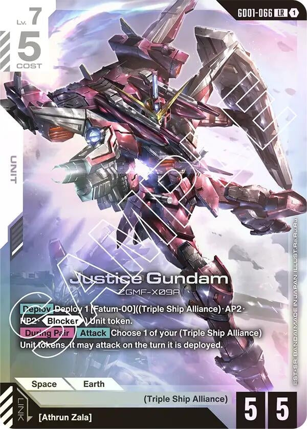 Image for Justice Gundam (GD01-066) (GD01) - Gundam Card Game