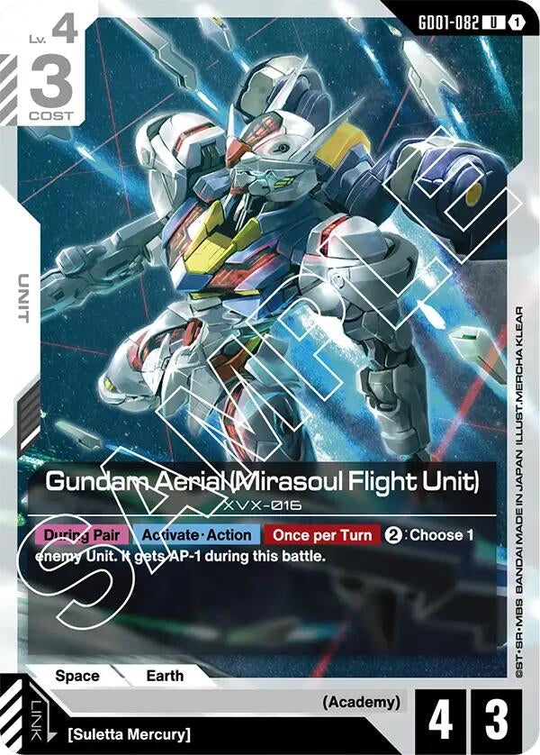 Image for Gundam Aerial (Mirasoul Flight Unit) (GD01-082) (GD01) - Gundam Card Game