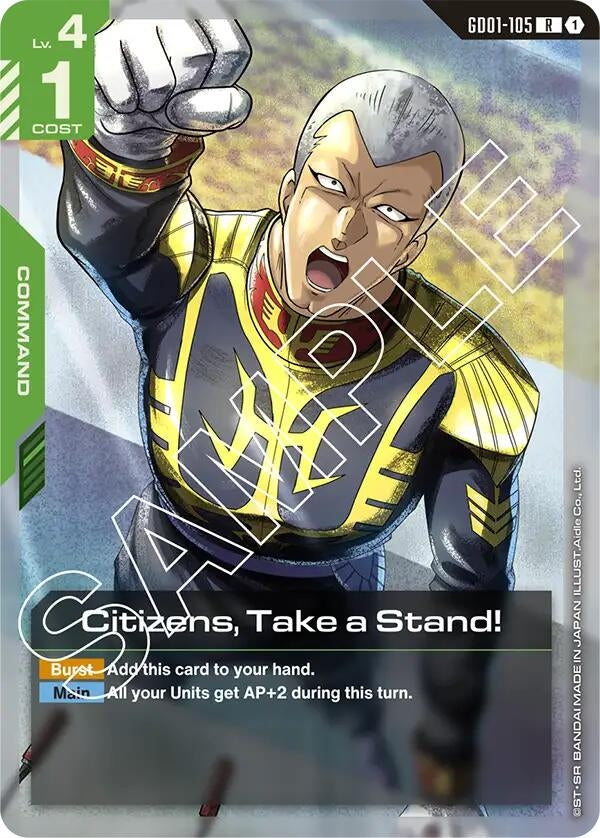 Image for Citizens, Take a Stand! (GD01-105) (GD01) - Gundam Card Game