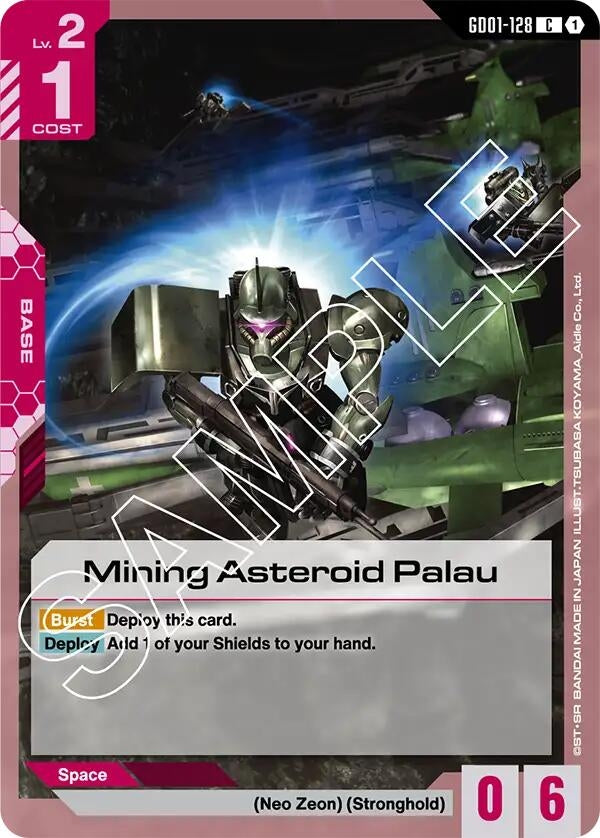 Image for Mining Asteroid Palau (GD01-128) (GD01) - Gundam Card Game