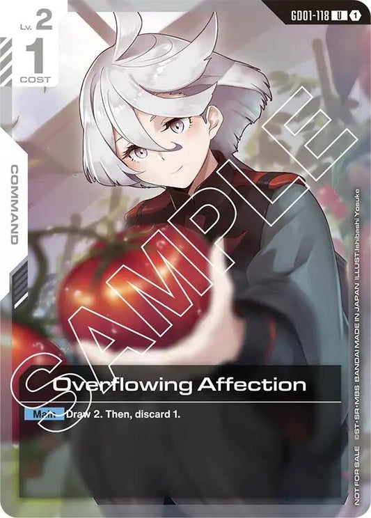 Image for Overflowing Affection (Newtype Challenge 2025 Mission 1) (GD01-118) (GCG-PR) - Gundam Card Game