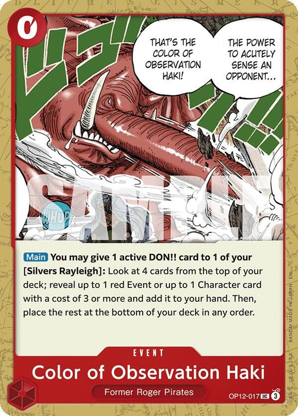 Image for Color of Observation Haki (OP12-017) (OP12) - One Piece Card Game