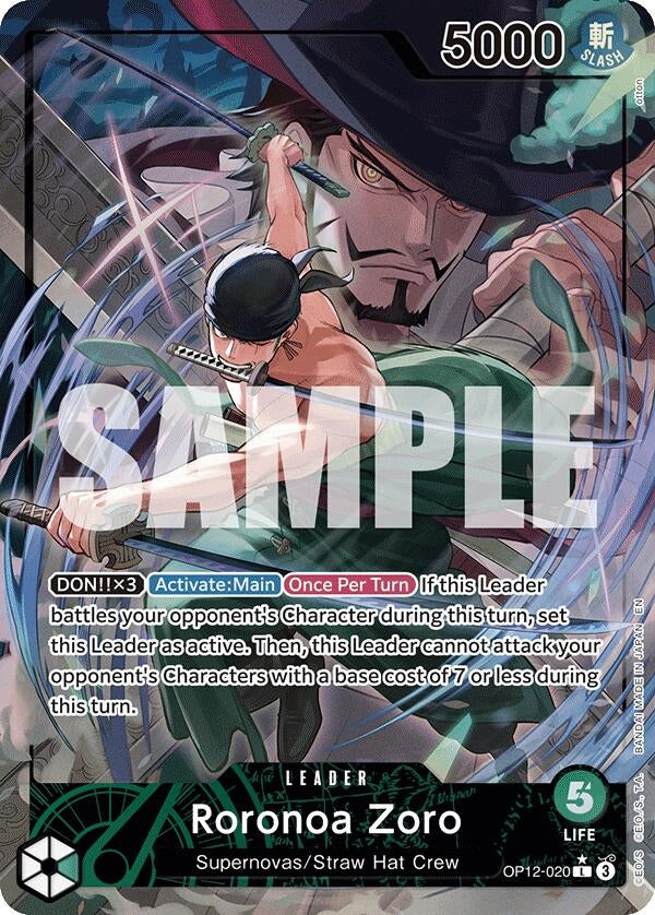 Image for Roronoa Zoro (020) (Alternate Art) (OP12-020) (OP12) - One Piece Card Game