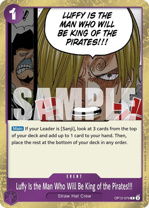 Image for Luffy Is the Man Who Will Be King of the Pirates!!! (OP12-079) (OP12) - One Piece Card Game