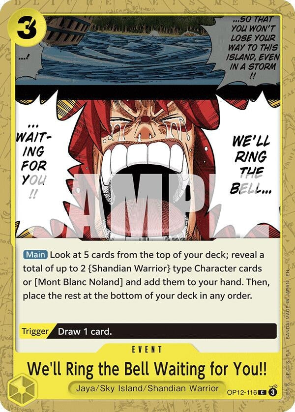 Image for We'll Ring the Bell Waiting for You!! (OP12-116) (OP12) - One Piece Card Game