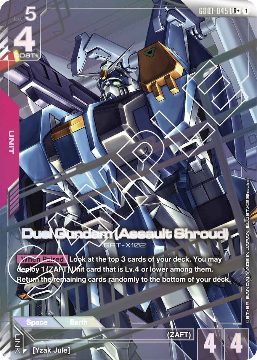 Image for Duel Gundam (Assault Shroud) (LR+) (GD01-045) (GD01) - Gundam Card Game