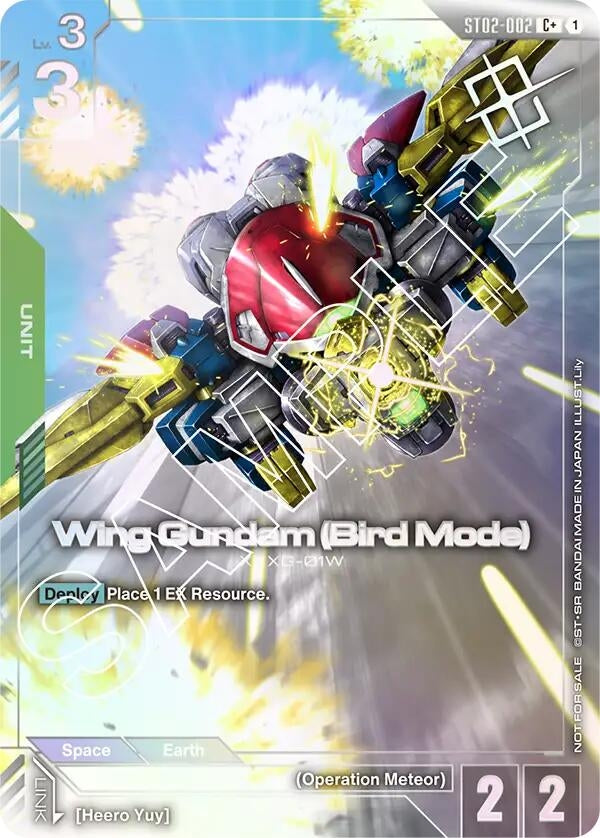 Image for Wing Gundam (Bird Mode) (Store Tournament Winner Pack 01) (ST02-002) (GCG-PR) - Gundam Card Game