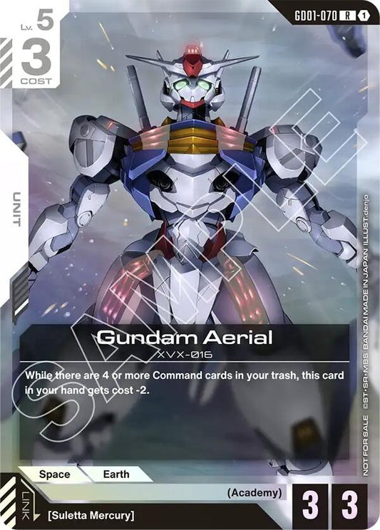 Image for Gundam Aerial (Store Tournament Participant Pack 01) (GD01-070) (GCG-PR) - Gundam Card Game