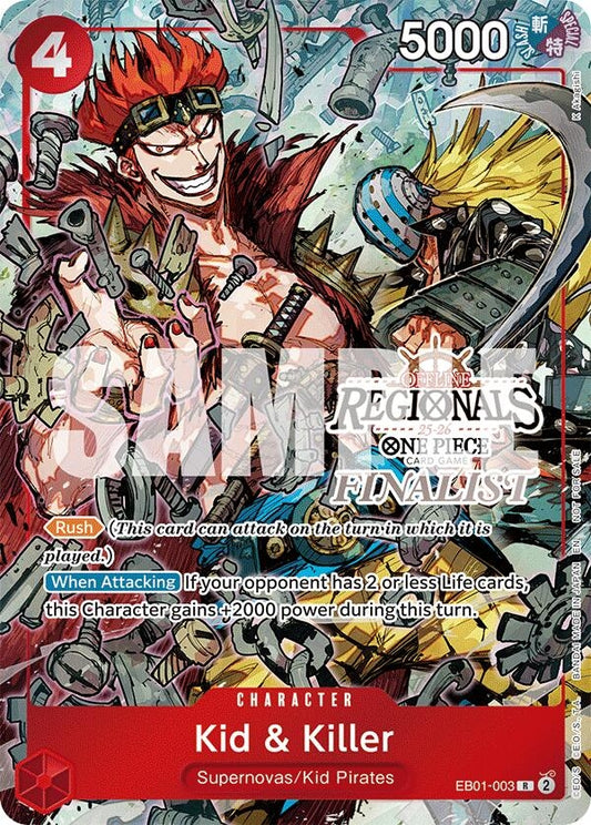 Image for Kid & Killer (Offline Regional Finalist Card Set 2025 Vol.2) (EB01-003) (OP-PR) - One Piece Card Game