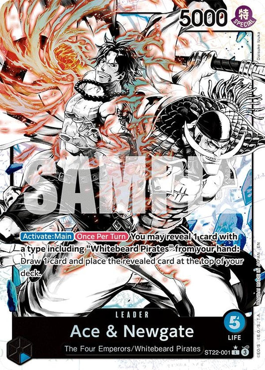 Image for Ace & Newgate (Parallel) (ST22-001) (ST-22) - One Piece Card Game