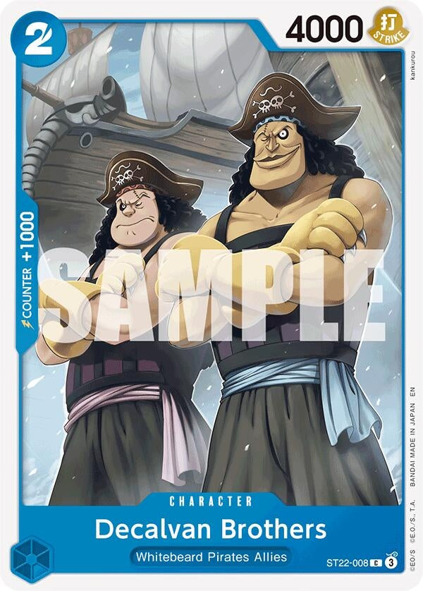 Image for Decalvan Brothers (ST22-008) (ST-22) - One Piece Card Game