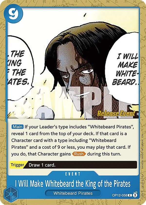 Image for I Will Make Whitebeard the King of the Pirates (OP12-058) (OP12 RE) - One Piece Card Game
