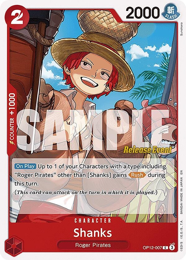 Image for Shanks (007) (OP12-007) (OP12 RE) - One Piece Card Game