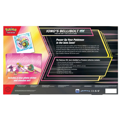 Pokémon TCG: Iono’s Bellibolt ex Premium Collection (1 full-art foil promo card, 6 booster packs & acrylic standees)